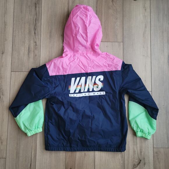 Vans Sport Stripe Anorak 1/2 Button Up Pullover Hoodie Women Sz S - Picture 11 of 13